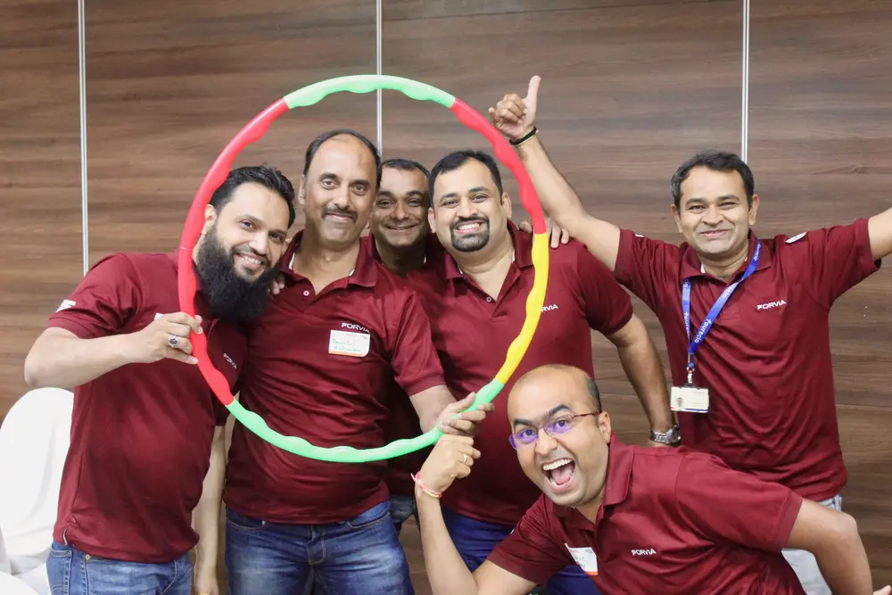 Teams brainstorming during the innovation activity at The Thought Bulb